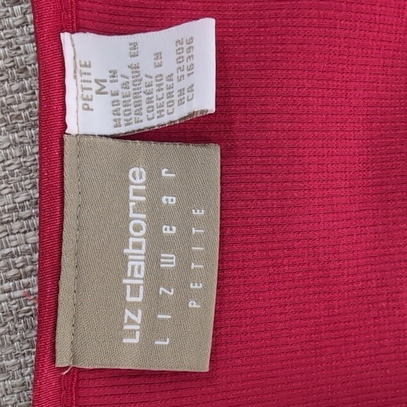 Liz Claiborne Liz Wear Petites Bright Red Cotton Blend Cardigan Sweater Size MP - Picture 3 of 7